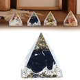 thumbnail image 2 of Red Agate Orgone Pyramid Healing Crystals Orgonite Pyramid Flower of Life Positive Energy Spiritual Reiki Gemstone Pyramid for Anti-Stress Inspirational Attracts Success Decor Gifts, 2 of 5