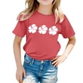 thumbnail image 1 of TZEWGL Chemise Décontractée pour Infnat Motif Graphique Imprimé Col Rond Manches Courtes pour Filles Garçons Taille 10-11T, 1 of 5