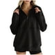 thumbnail image 3 of Sudadera de lactancia,Suéter informal de manga larga con capucha para mujer, holgado, con bolsillos, mezcla de poliéster, para uso diario, sopatenor, 3 of 9