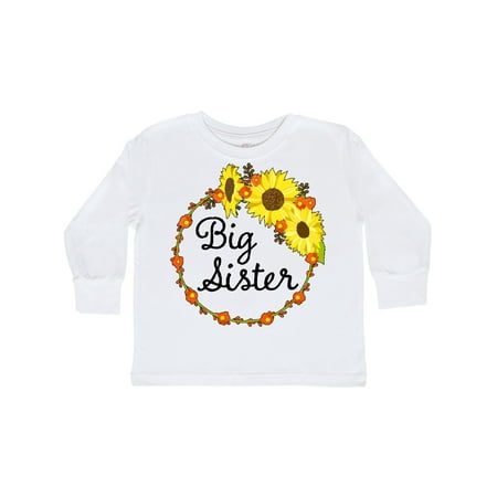 

Inktastic Big Sister Sunflower Wreath Gift Toddler Boy or Toddler Girl Long Sleeve T-Shirt