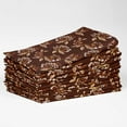 thumbnail image 2 of Vargottam Designer Cotton Canvas Napkins - Set of 12, 20-Inch, Warm Brown Tone Earthy Floral Print, Durable & Absorbent Cloth Napkins for Dining, Parties, and Home Decor - Machine Washable, 2 of 7