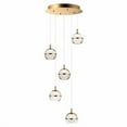 thumbnail image 2 of ET2 Lighting E24595-93NAB Swank LED 5-Light Pendant - Natural Aged Brass, 2 of 4