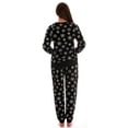 thumbnail image 3 of #FollowMe Womens Ultra-Soft Velour Jogger Pajama Set  Relaxing & Stylish Sleepwear (Black - Snowflake, Large), 3 of 4