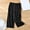 Black, variant on Striped Pants for Girls High Waisted Wide Leg Cotton Linen Trendy Beach Pull On Elastic Waist Casual Flowy Pants