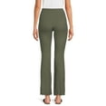 thumbnail image 3 of No Boundaries Women's Juniors Ribbed Flare Lettuce Hem Pants, Sizes S-XXXL, 3 of 5