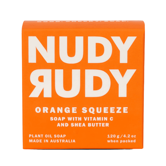 Nudy Rudy Orange Squeeze Bar Soap, 4.2 oz..