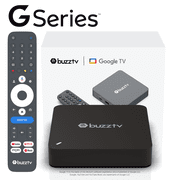 BuzzTV G-Series 4K Android TV Box with Google TV - 4GB RAM, 64GB Storage, AI-SR 2 Upscaling