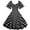 Black, variant on Viikei Plus Size Short Sleeve Dress for WomenPolka Dot V-Neck High-Waisted Party Dresses