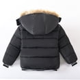 thumbnail image 4 of Eashery Lightweight Jacket for Boys Kids Cotton Windproof Warm Winter Coats Fall Winter Clothes Boys Jacket (Black,1 Years), 4 of 4