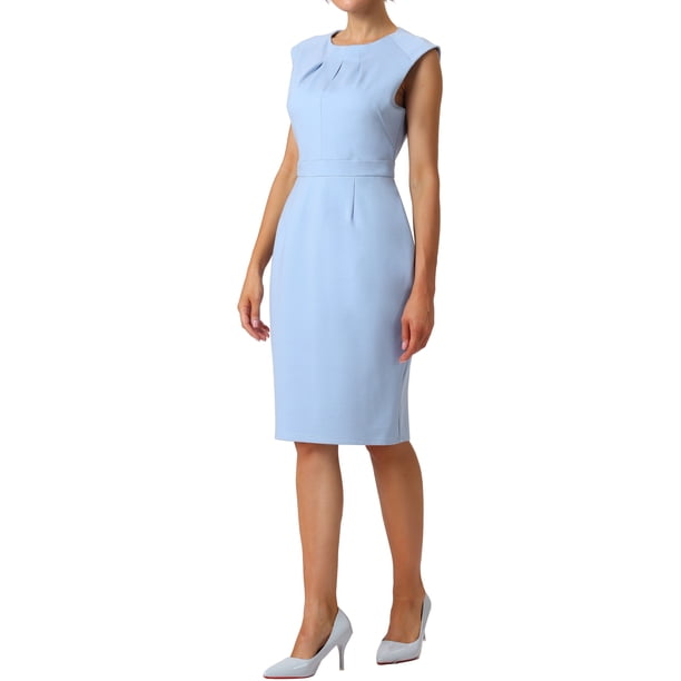 pleated neck sheath dress Pleated V-Neck Sheath Dress with Crystal Straps