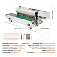 thumbnail image 6 of KFFKFF Constant Bag Strip Sealing Device, 0.24-0.47 in/6-12 mm Sealing Span, Level Strip Sealing Equipment with Electronic Heat Regulation, Bag Closure for 0.02-0.8 mm Synthetic Bags, Puffing Feature, 6 of 9