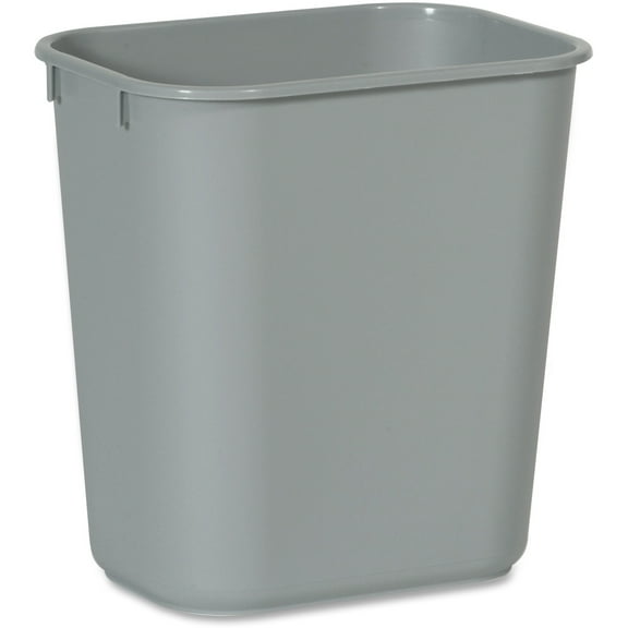 Rubbermaid Commercial Deskside Wastebasket - 3.25 Gal Capacity - Rust Resistant, Chip Resistant, Dent Resistant, Durable, Easy To Clean - 12.1" Height X 8.3" Width - Plastic - Gray - 12 / Carton
