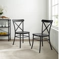 thumbnail image 5 of Crosley Furniture Camille Metal Dining Side Chair in Matte Black (Set of 2), 5 of 10