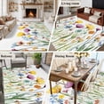 thumbnail image 6 of Spring Wildflower Area&nbsp;Rug 6x9ft Watercolor Rustic Colorful Flowers Green Plant Leaf Non-Slip&nbsp;Washable Square&nbsp;Rugs Soft Felt Indoor Floor Mat for Bedroom Kitchen Living Room Bathroom, 6 of 9