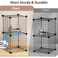 thumbnail image 4 of Cube Storage Organizer, 12 Cubes Stackable DIY Metal Wire Cube Storage Shelf for Closet Organizers and Storage, Bookshelf Storage Cubes for Bedroom Living Room Office- 11.8"× 11.8" 45Pcs Black, 4 of 8