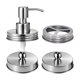 thumbnail image 2 of Juego de 4 Uds. de accesorios de baño para tarro de albañil, almacenamiento en el hogar, boca ancha de acero inoxidable, usos múltiples, tarro Baoblaze Tapas de baño Mason Jar, 2 of 8