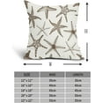 thumbnail image 4 of Brown Starfish Pillow Covers 16X16 Inch Set of 2 Beach Ocean Coastal Decorative Square Pillow Cases Summer Nautical Cotton Linen Cushion Case Home Decor for Sofa Couch Bedroom Outdoor, 4 of 6