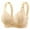 Beige, variant on WDDDD Women's Lace Push Up No Underwire Comfortable Breathable Four Button Mom Bra Beige 42