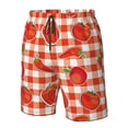 thumbnail image 5 of Kdxio Tomatoes And Chili Pattern Mens Casual Shorts - Drawstring Summer Beach Sports Shorts for Men, 5 of 9