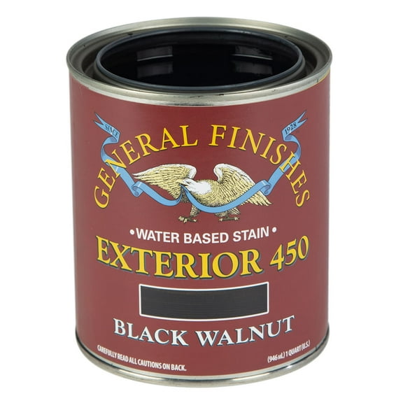 General Finishes, EXTERIOR 450 STAINS, Black Walnut, Quart