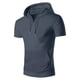 thumbnail image 4 of pstuiky camiseta de hombre, Camiseta deportiva de manga corta con cuello alto y media cremallera para hombre camisetas de hombre xxl, 4 of 6