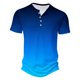 thumbnail image 3 of Camisas de Manga Larga para Hombres, Botón de Impresión Casual Camisa de Cuello Redondo Hecha de Poliéster Ligero para Todo el Uso de Temporada, Camisas de Manga Corta para Hombre, 3 of 5