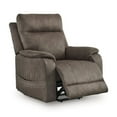 thumbnail image 3 of Signature Design by Ashley Crestmeade Power Lift Recliner Chair with Heat, Massage, USB Charging - Espresso Brown Faux Leather Electric Lift Chair, 3 of 9