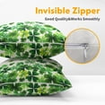 thumbnail image 3 of Lucky Clover Shamrocks Throw Pillow Covers St. Patrick''s Day Pillowcase 16x16inch Set of 2 Green Spring Holiday Decorative Cotton-Linen Square Cushion Cases for Home Couch Bed, 3 of 6