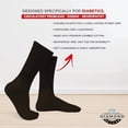thumbnail image 4 of Diamond Star 3-Pack Diabetic Socks for Men & Women - Non-Binding Cushion Cotton Crew Socks for Neuropathy, Edema, & Circulatory Support (Brown, Sock Size 10-13, Fits Men's Shoe Size 7-12), 4 of 6