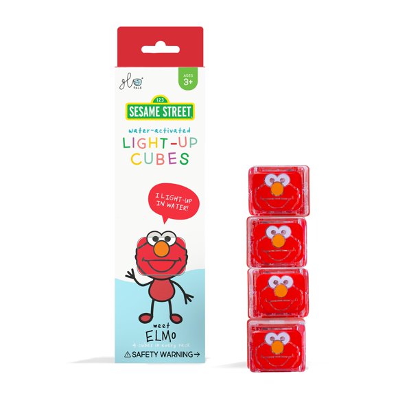 Cubos iluminados activados por agua Glo Pals x Sesame Street