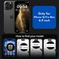 thumbnail image 2 of 4-in-1 Entronix Bundle for iPhone 16 Pro Max, Magnetic Clear Case & 2 Screen Protector & Metallic Camera Lens Protector, Gold, 2 of 10
