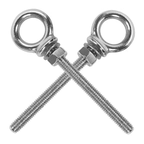 MOKKHNB 2Pcs Plated Silver Stainless Steel Hook Bolts for Lifting and Dock Tie Down Applications