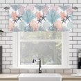 thumbnail image 7 of Summer Coral Starfish Kitchen Curtains Valances for Windows Coastal Beach Seashell Window Curtain 54x18 Inch Blue Orange Rod Pocket Bathroom Treatment Valance 1 Panel for Living Room Bathroom Decor, 7 of 7