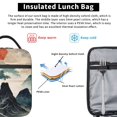 thumbnail image 5 of PUREYAH Insulated Lunch Bag with Strap, Reusable Work Thermal Cooler Traditional Japanese Watercolor Mountain Tote Bag with Water Bottle Holder for Adult Women Men, 5 of 6