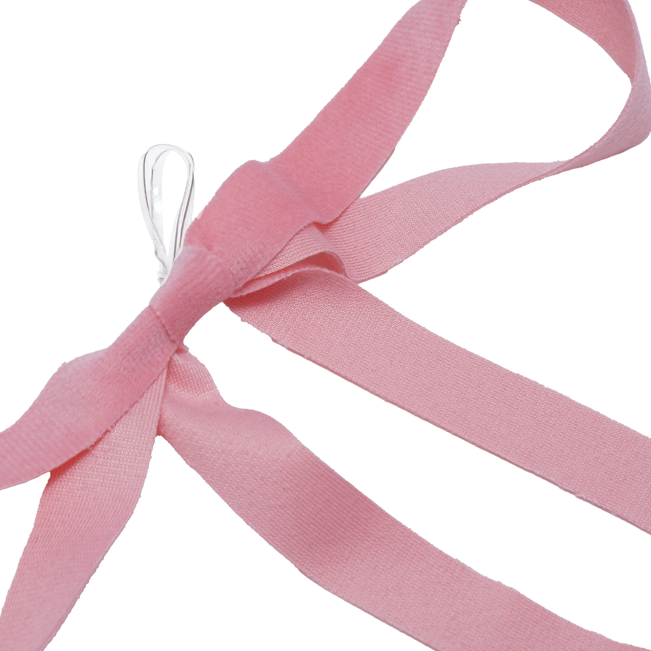 Pink Decorative Christmas Bows with Long Tails, 16", 4 Count, by Holiday Time