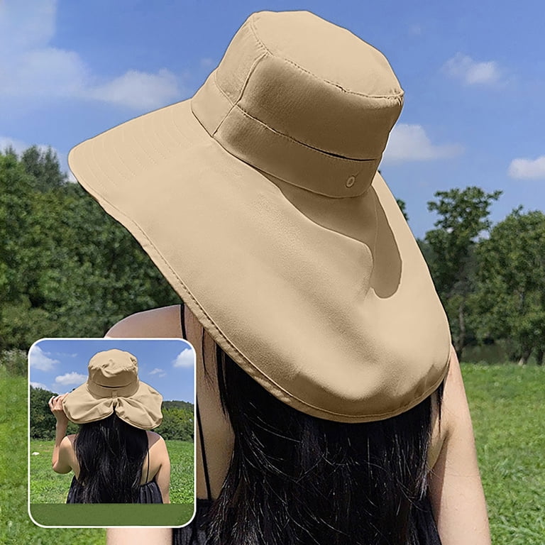 Women Straw Sun Hat Packable Foldable Floppy Wide Brim Beach Bucket Hat UV Womens Beach Straw Sun Hat Ladies Foldable Packable Floppy  main image 2