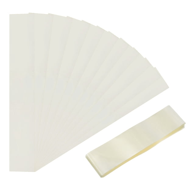 200 Pcs Bandas de Contracción, Bandas de Contracción Perforadas Transparentes de 175x28mm, Bandas de Envoltura Térmica para Botellas