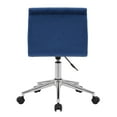 thumbnail image 2 of Amali Blue Velvet Upholstered Adjustable Height Swivel Office Chair with Wheel Base, 2 of 8