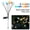 Multicolour, variant on 8 LED Solar Powered Firefly Swaying Lawn Lights Outdoor Garden Landscape Lamp