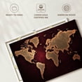 thumbnail image 6 of Elephant Stock Maroon World Map Wall Art - Horizontal Canvas Wall Art - Living Room Wall Decor - Map Canvas - Black And Red Decor - 24" x 16", 6 of 8