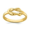 thumbnail image 1 of Solid 14k Yellow Gold Freeform Love Knot Ring Band Size 6, 1 of 3
