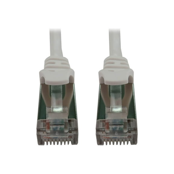 Tripp Lite Cat6a 10G Snagless Shielded Slim STP Ethernet Cable [RJ45 M/M], PoE, White, 7 ft. [2.1 m] (n262-s07-wh)