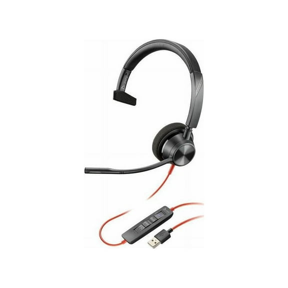 Poly Blackwire 3310 Microsoft Teams Certified USB-A Headset TAA 8M3T8AAABA