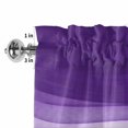 thumbnail image 4 of Purple Waves Rod Pocket Curtain Valance, Ombre Abstract Art Gradient Modern Farmhouse Window Valance for Living Room, Bedroom, Kitchen 60"W x 18"L, 4 of 9