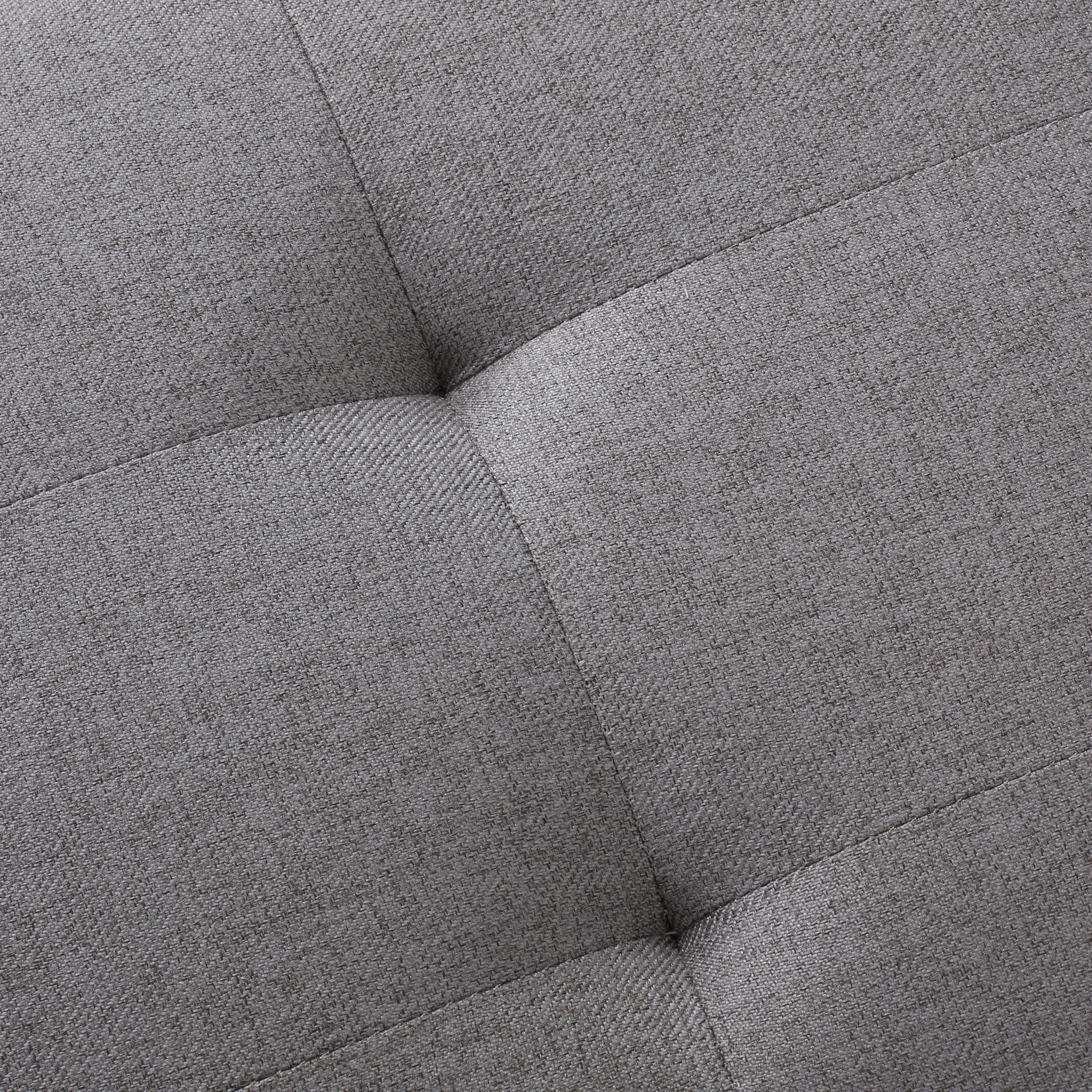 Noble House Hampton Contemporary Tufted Fabric Storage Ottoman, Gray
