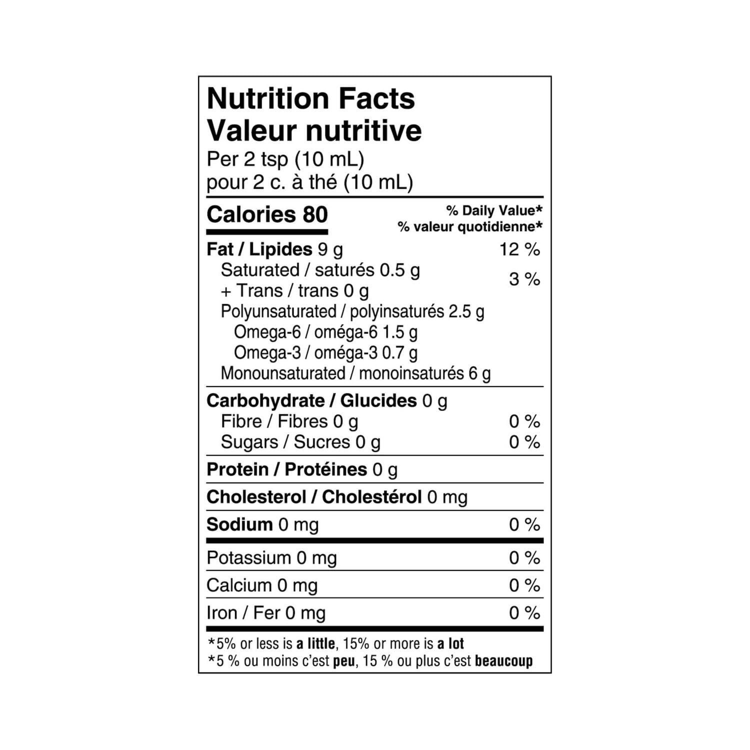 Huile de canola Great Value 5L