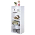 thumbnail image 1 of Multi-functional 4 Tier Open Shelf Bookcase Storage Display Cabinet White, 1 of 7