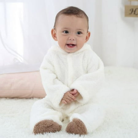 

Fidelma Boys Romper&Jumpsuit Newborn Baby Long Sleeve Style Thick Warm Climbing Romper jumpsuit White-100/9-12M