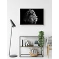 thumbnail image 3 of IDEA4WALL Framed Canvas Art Wall Decor Lion King Animals Wildlife Photography Realism Modern Closeup Dramatic Black and White for Dorm Home Office - 24"x36", 3 of 4