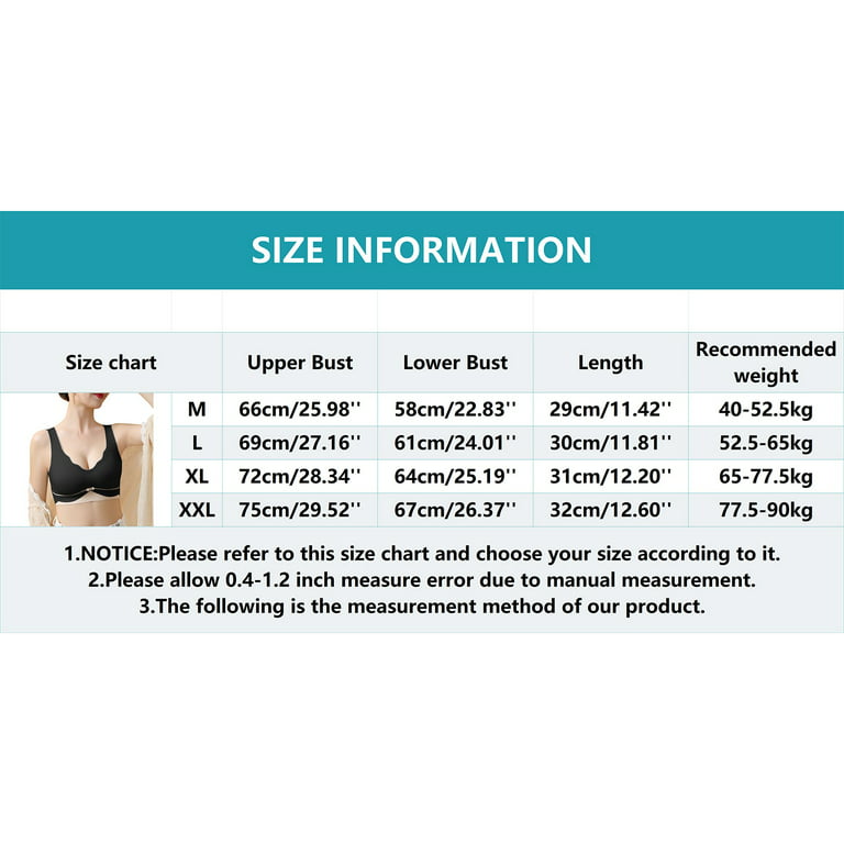 Zuwimk Bras For Women Full Coverage,Women Fashion Deep Cup Bra,Hide Back  Full Coverage Bra with Shapewear Incorporated Wide Band Bra Multicolor,M